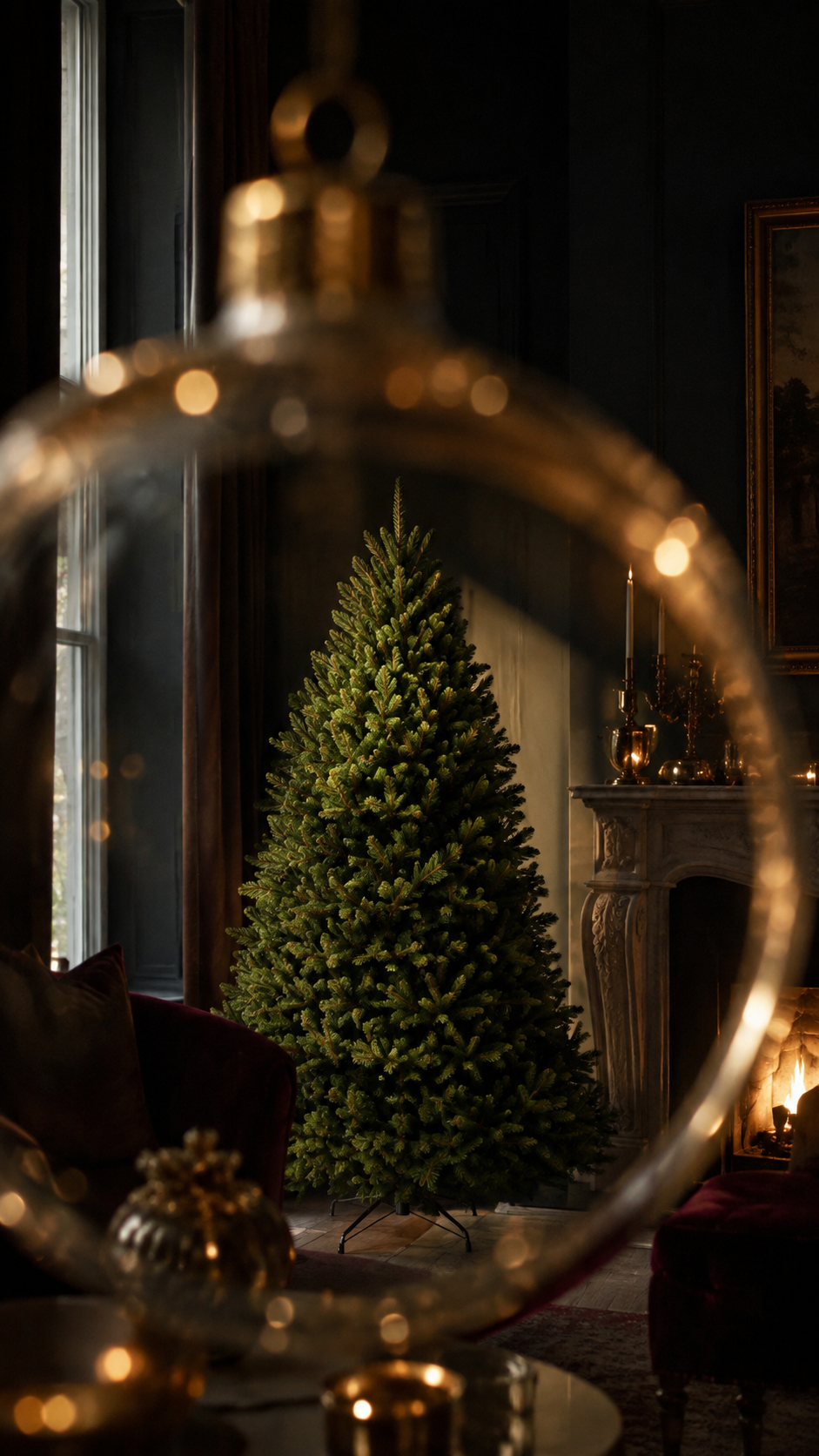 Sapin de Noël artificiel réaliste en PE/PVC