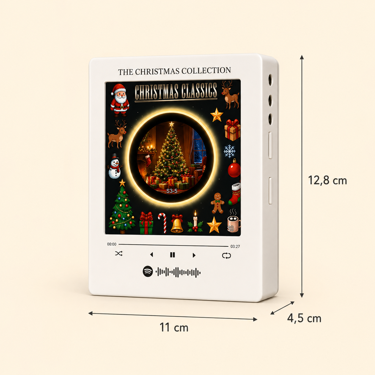 Boîte à musique de Noël magnétique – 9 motifs interchangeables