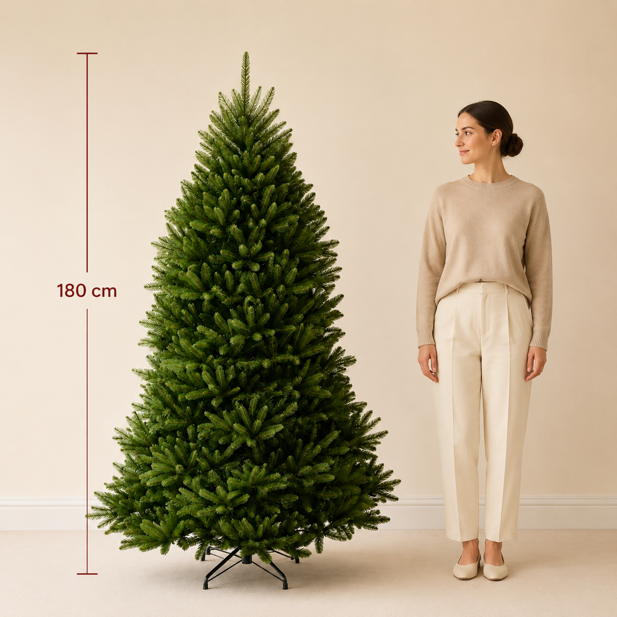 Sapin de Noël artificiel réaliste en PE/PVC