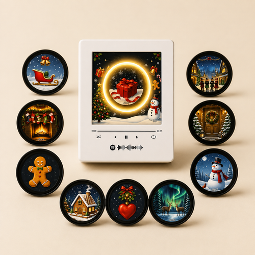 Boîte à musique de Noël magnétique – 9 motifs interchangeables