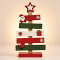Sapin décoratif de table en bois modèle Étoile rouge