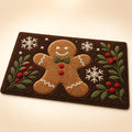 Tapis de Noël motif Pain d'épices brun
