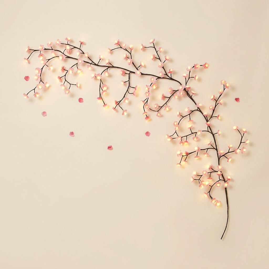 Guirlande lumineuse fleurs de cerisier à LED de 1,20 m – vue principale