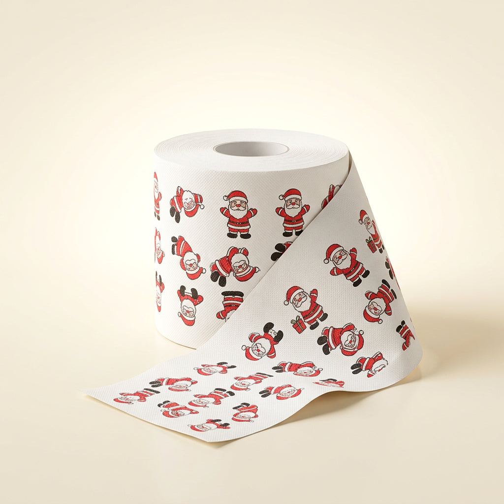 Papier toilette de Noël Père Noël et cadeaux