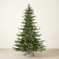 Sapin de Noël artificiel réaliste en PE/PVC avec LED intégrées 150 cm – vue de face